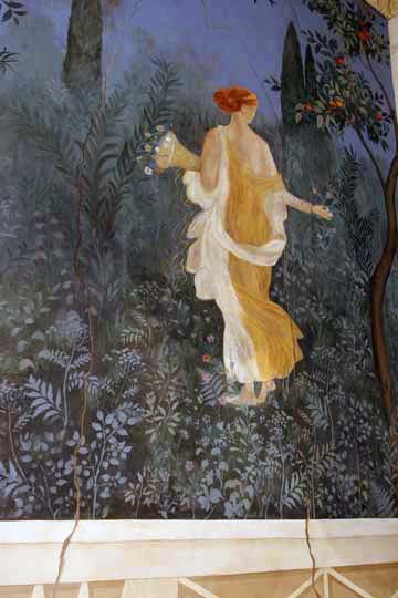 fresco on curved wall close